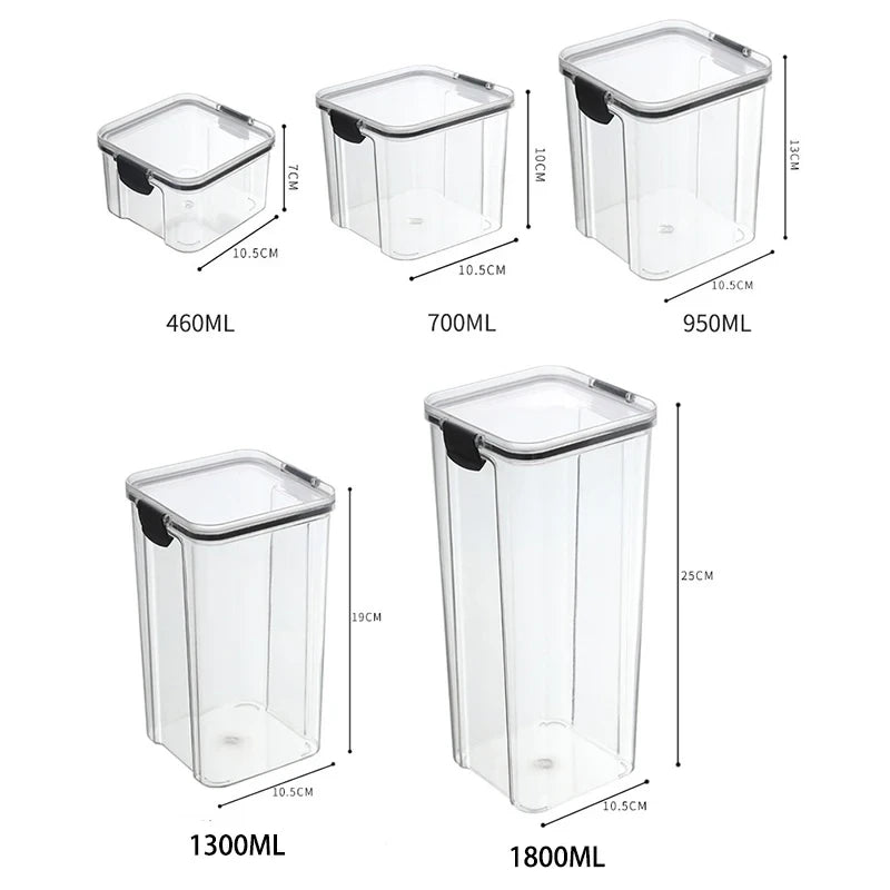 Kitchen Grain Storage Organizer Jar Set