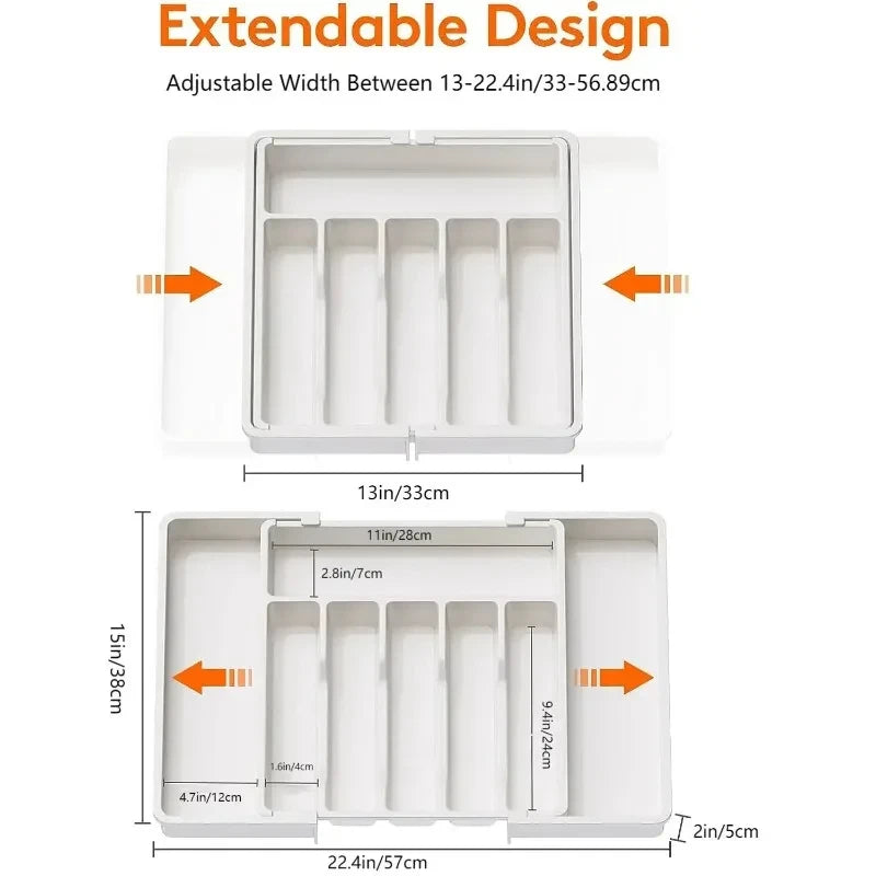 Adjustable Flatware Drawer Organizer