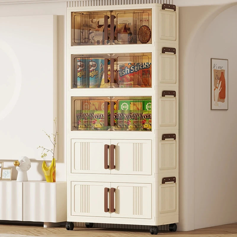 Foldable Transparent Storage Cabinet