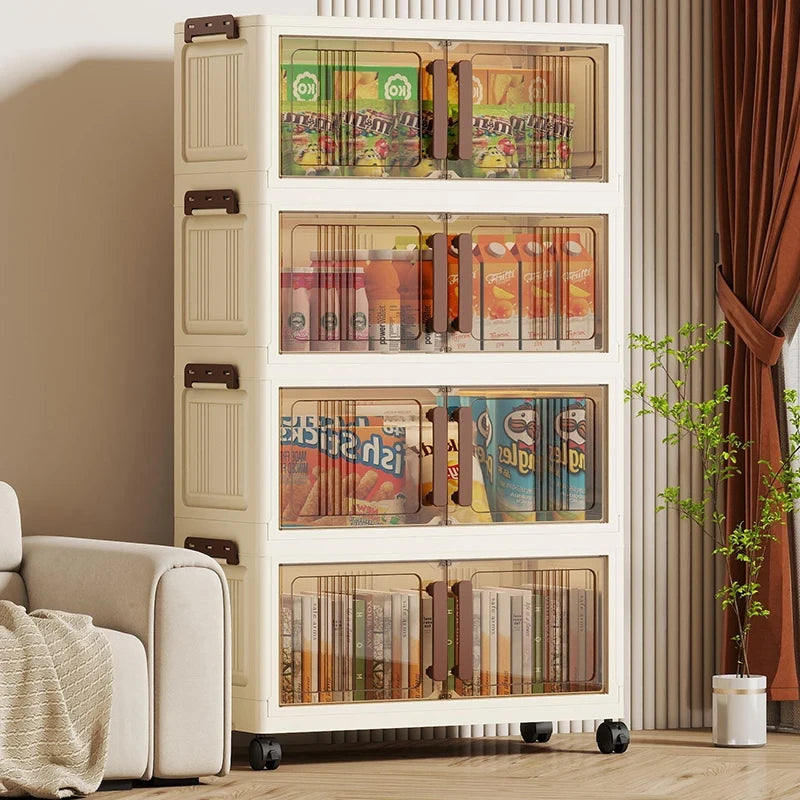 Foldable Transparent Storage Cabinet