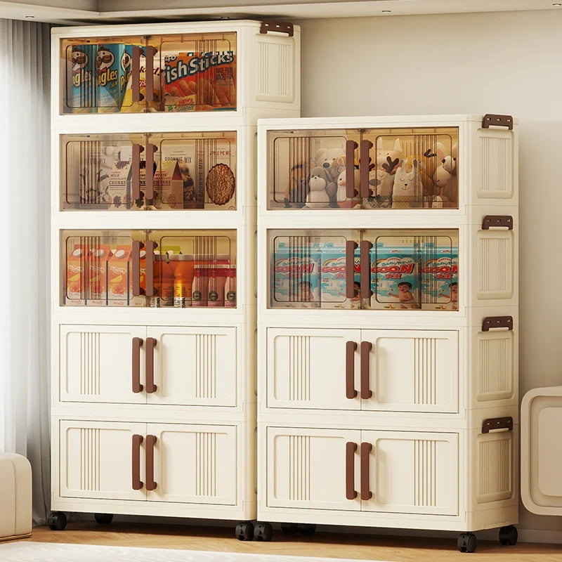 Foldable Transparent Storage Cabinet