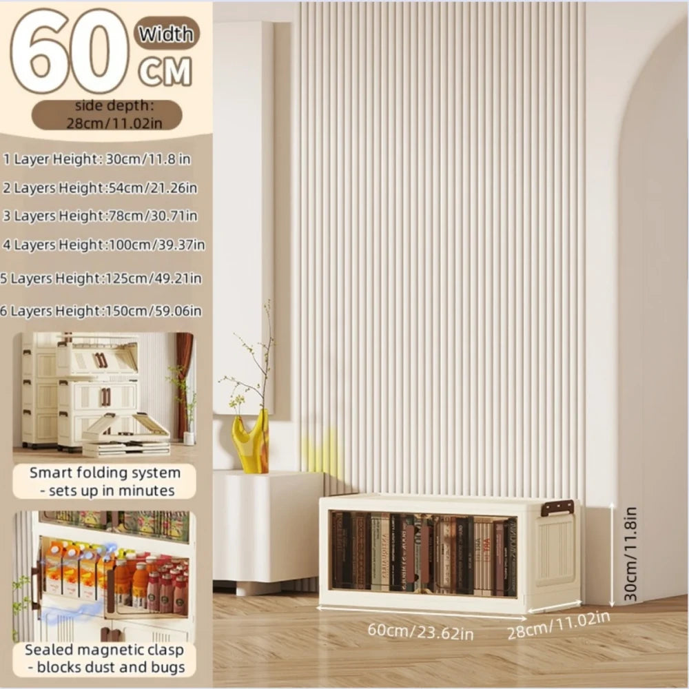 Foldable Transparent Storage Cabinet