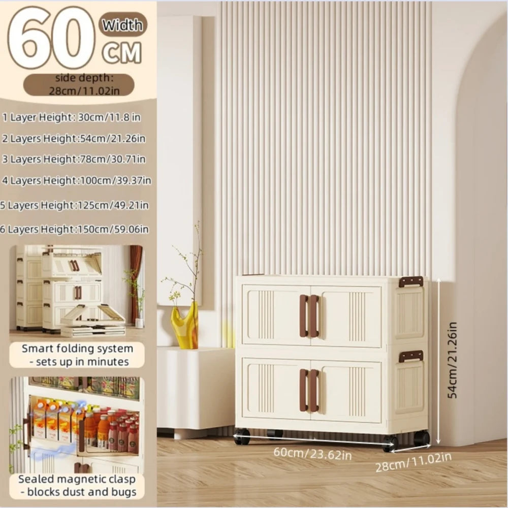 Foldable Transparent Storage Cabinet
