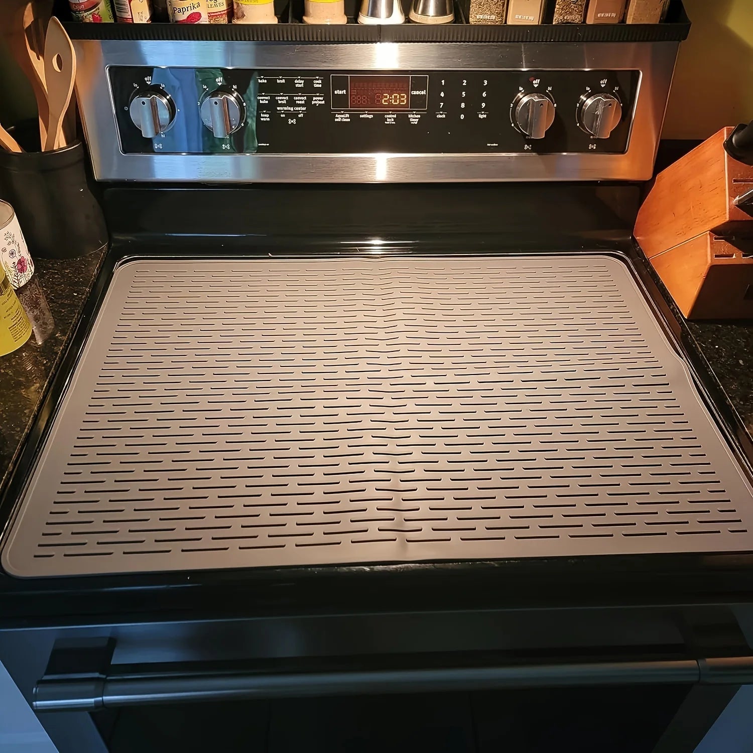 Stove Covers for Stove Top - Silicone Electric Stove Cover Mat Ceramic Stove Guard Stove Top Protector, Dish Drying Mats
