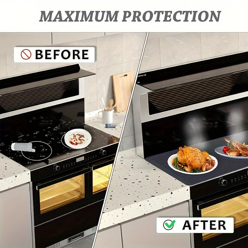 Stove Covers for Stove Top - Silicone Electric Stove Cover Mat Ceramic Stove Guard Stove Top Protector, Dish Drying Mats