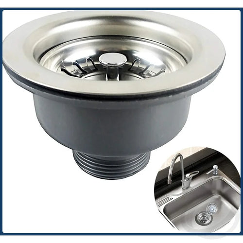1PCS Kitchen Sink Drain Strainer Assembly Steel Kitchen Stopper Anti-Clogging Sink Accessories for Home, Kitchen, Balcony Sink