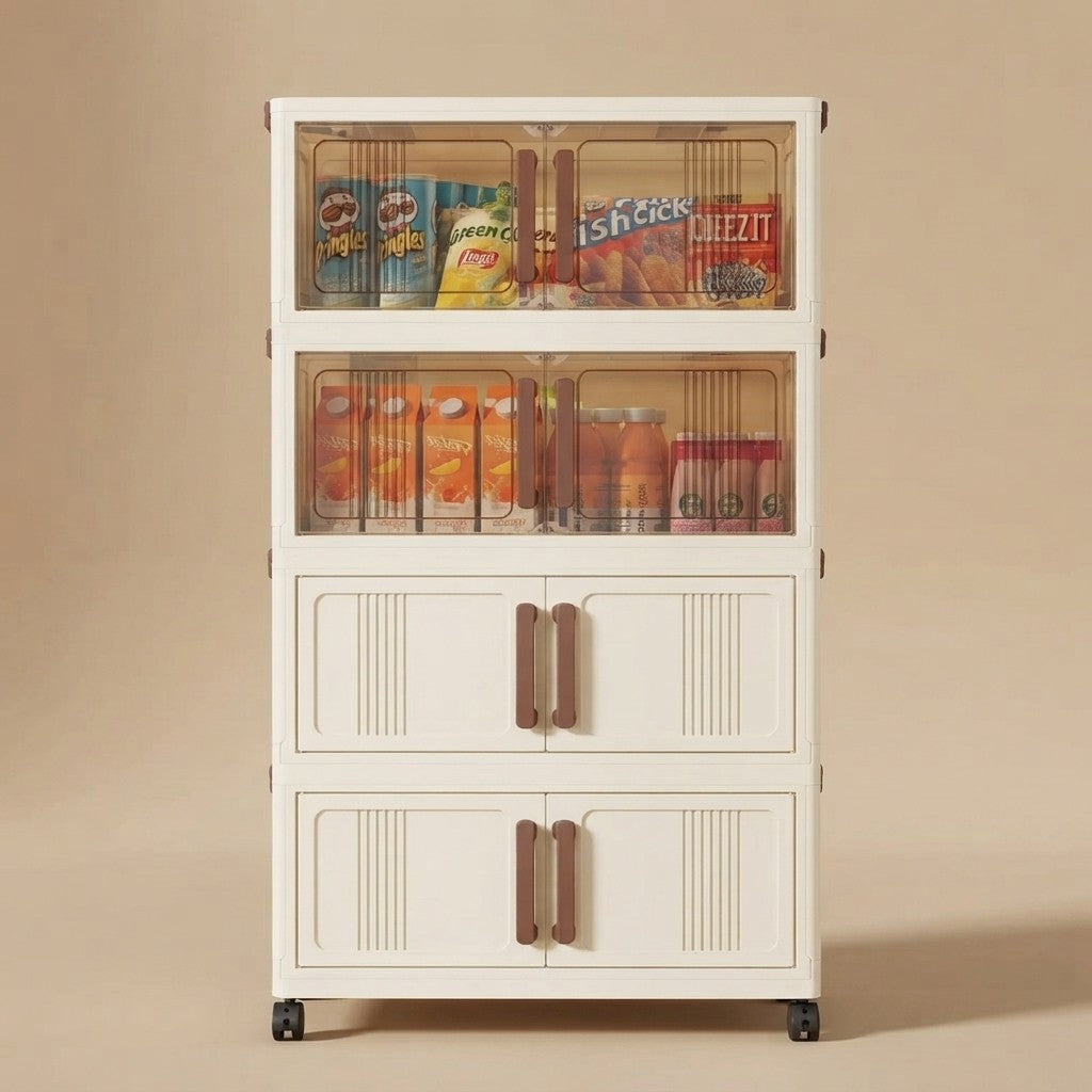 Foldable Transparent Storage Cabinet